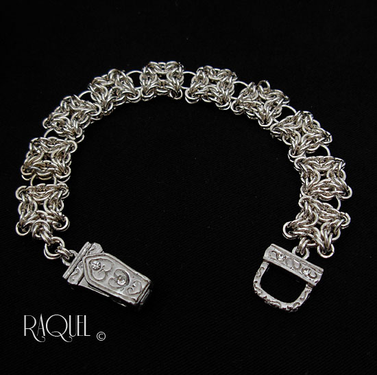 celtic lace argentium silver bracelet